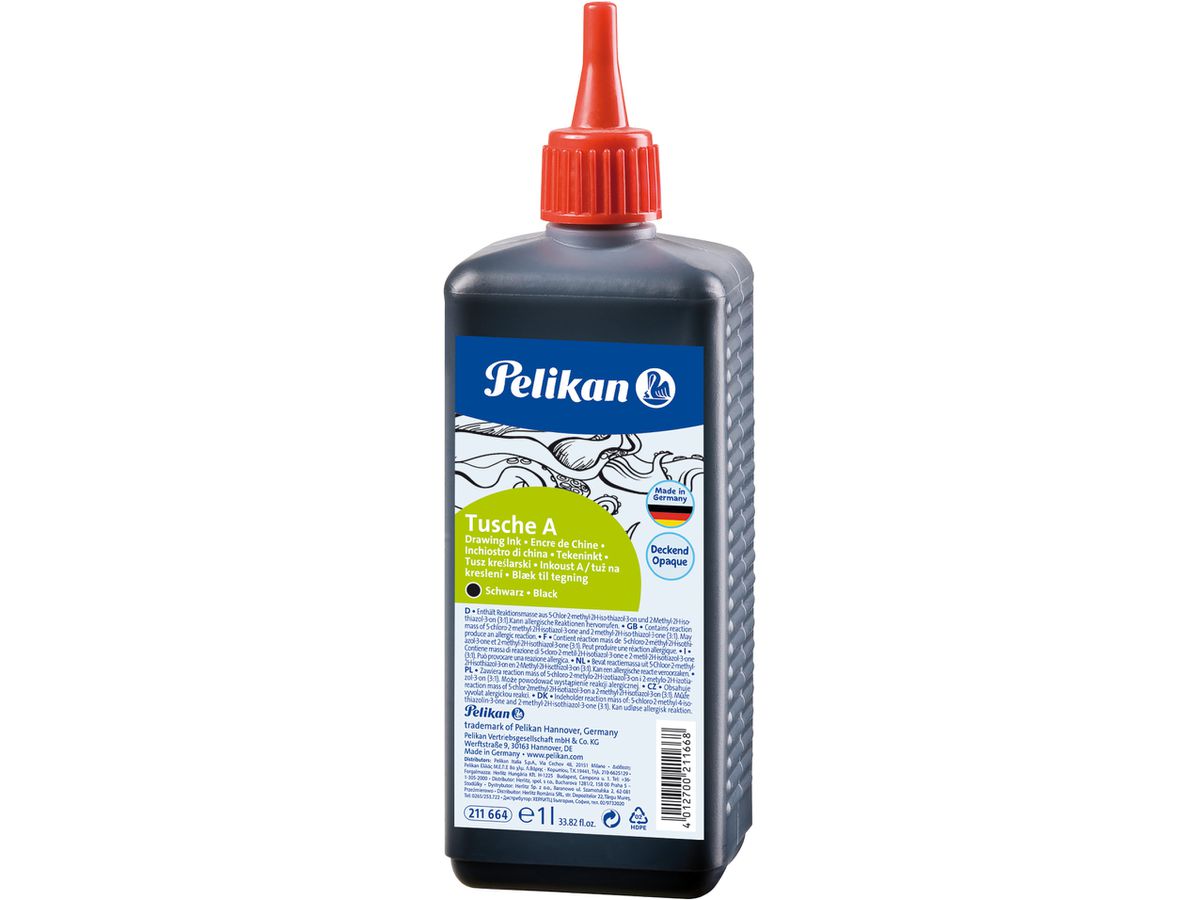 PELIKAN Encre de chine A 1000ml 211664 noir (4012700211668)