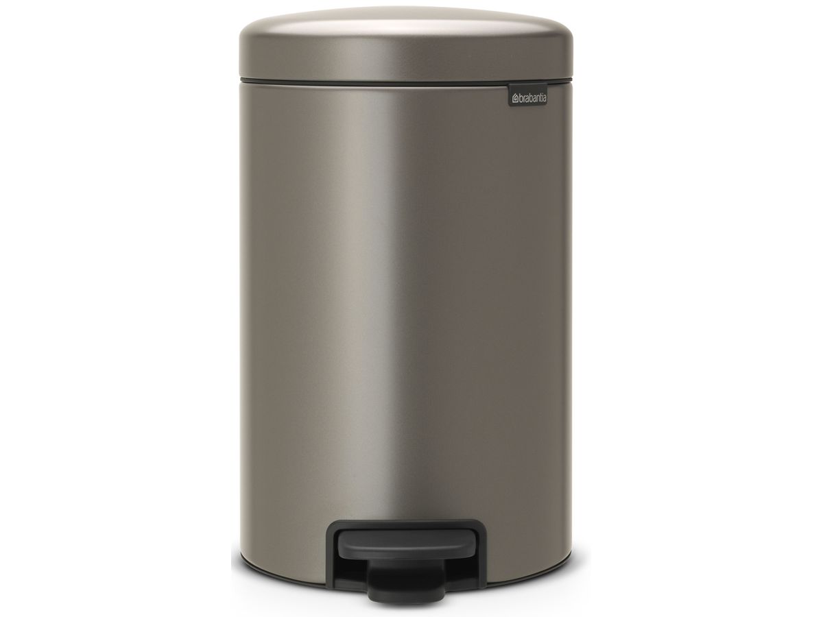 BRABANTIA Poubelle à pédale 113628 NewIcon, 12 litres, platinum (8710755113628)
