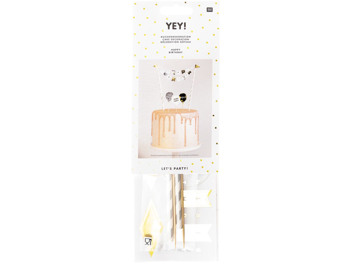 RICO DESIGN Caketopper Happy Birthday 81004.02.22 (4051271151126)