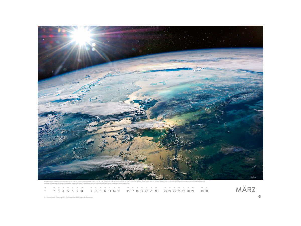 HEYE Bildkalender 2026 23229+26 Das Universum DE 44x34cm (9783756411818)