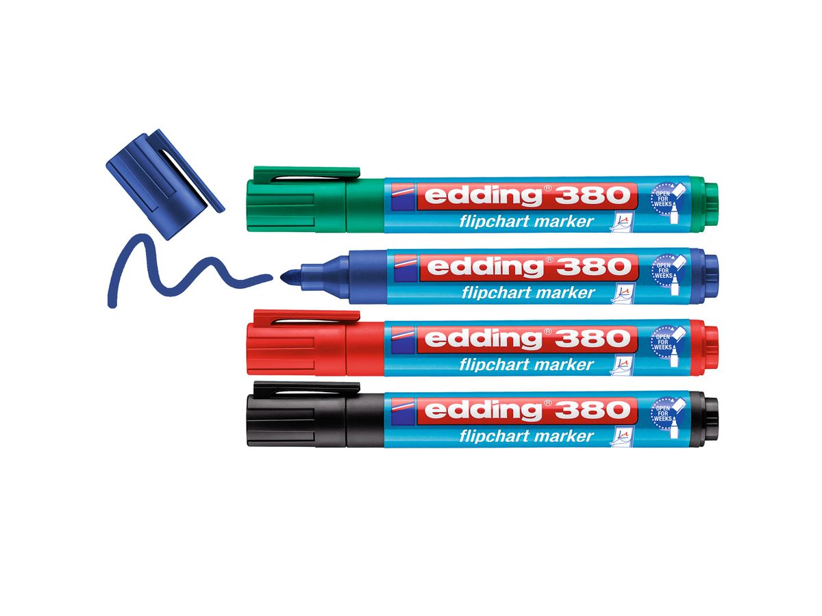 EDDING Flipchart Marker 380 380-E4 4 pcs., étui (4004764013753)