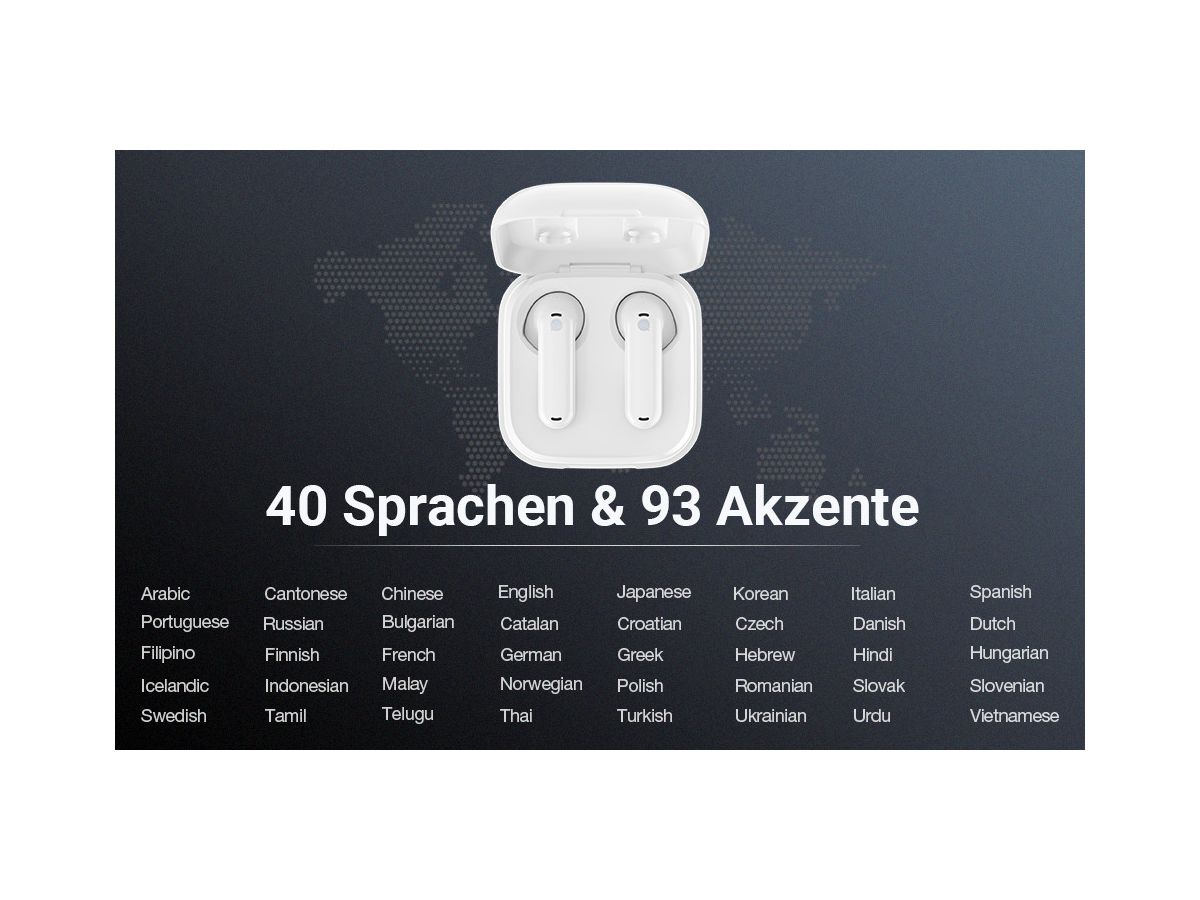 TIMEKETTLE WT2 Edge Translator Earphones WT2 Edge OFF Offline Version White (6971362040154)