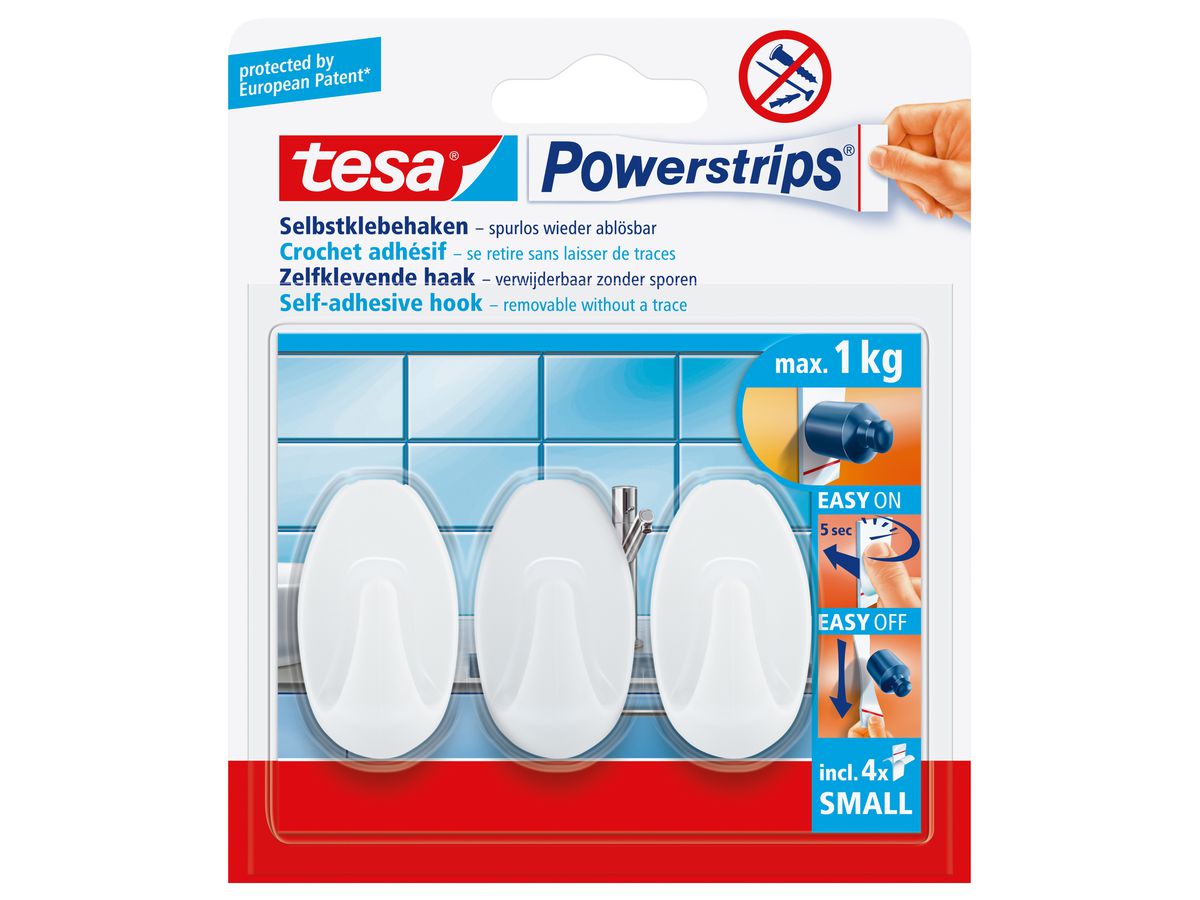 TESA Powerstrips L 575330001 blanc (4042448104885)