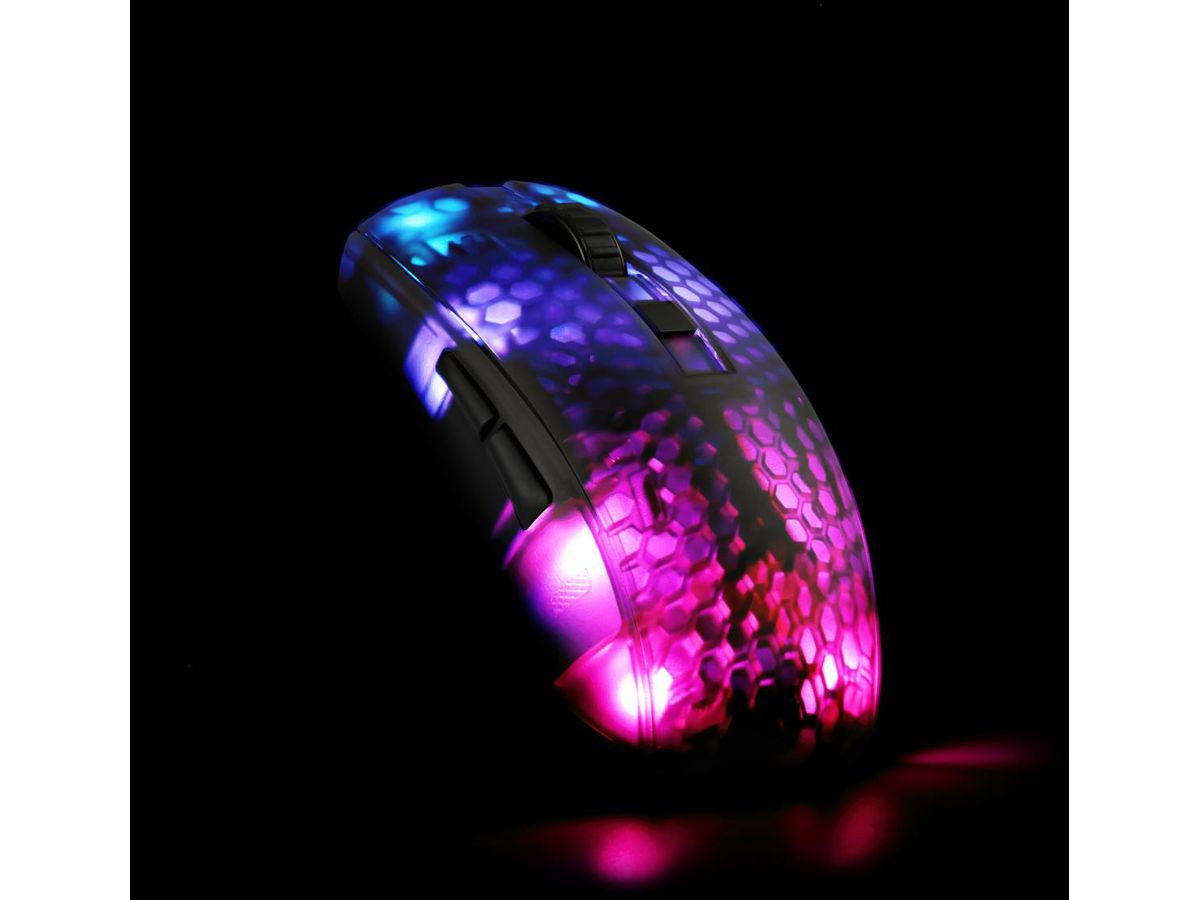 DELTACO Ultralight Gaming Mouse,RGB GAM-144 Semi-Transparent,DM310,Black (7333048058591)