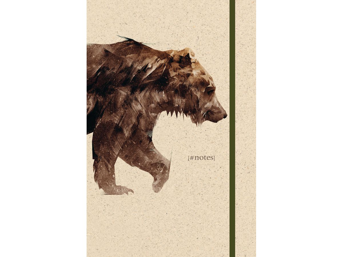 NATUR VERLAG Carnet notes hardcover 13x21cm 10909N Bear, en blanc (7640140109091)
