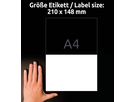 AVERY ZWECKFORM Etiquettes 148x210mm LR3655-10 blanc, perm. 10 flls./2 pcs. (4004182336557)