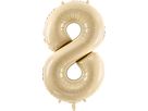 PARTYDECO Ballon en plastique no. 8 72cm FB230P-8-013 beige (5904555035263)