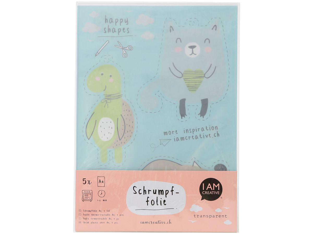 I AM CREATIVE Feuille thermorétractable A4 4010.48 transparent, 5 pcs. (7611983194360)