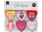 I AM CREATIVE Aimant Coeur Let`s Organize 4035.5 Verre, 0.9x3.3x3.2cm 6 pcs. (7611983215478)