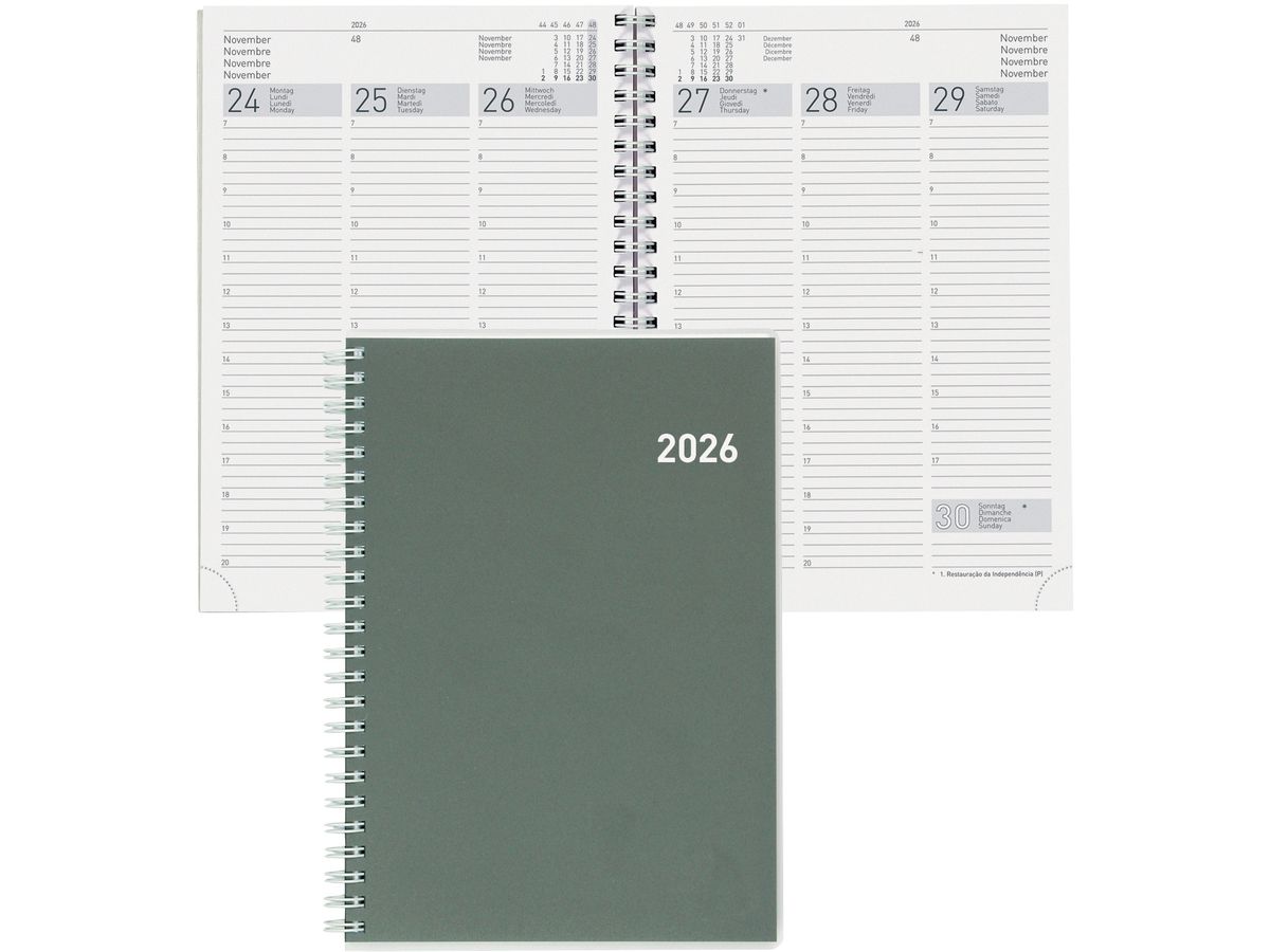 BIELLA Agenda Terminia Wire-O 2026 817536000026U 1S/2P Cylar ML 14.5x20.5cm (7611365524839)
