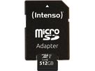 INTENSO Micro SD Secure Digital Cards 3423493 SD Adapter 512GB (4034303028832)