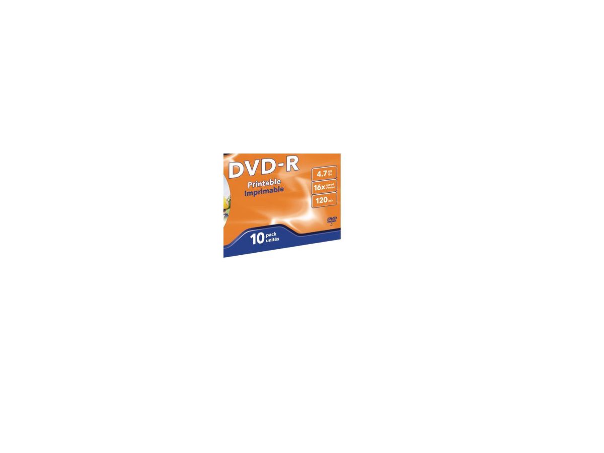 VERBATIM DVD-R Jewel 4.7GB 43521 1-16x fullprint 10 Pcs (0023942435211)