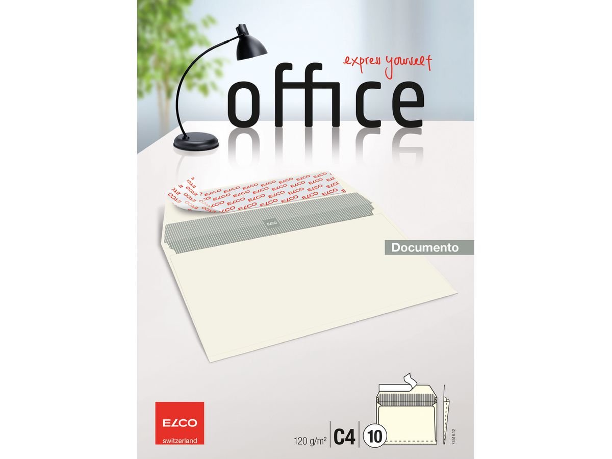 ELCO Buste Office C4 74516.12 120g, beige, colla 10 pezzi (7610425284201)