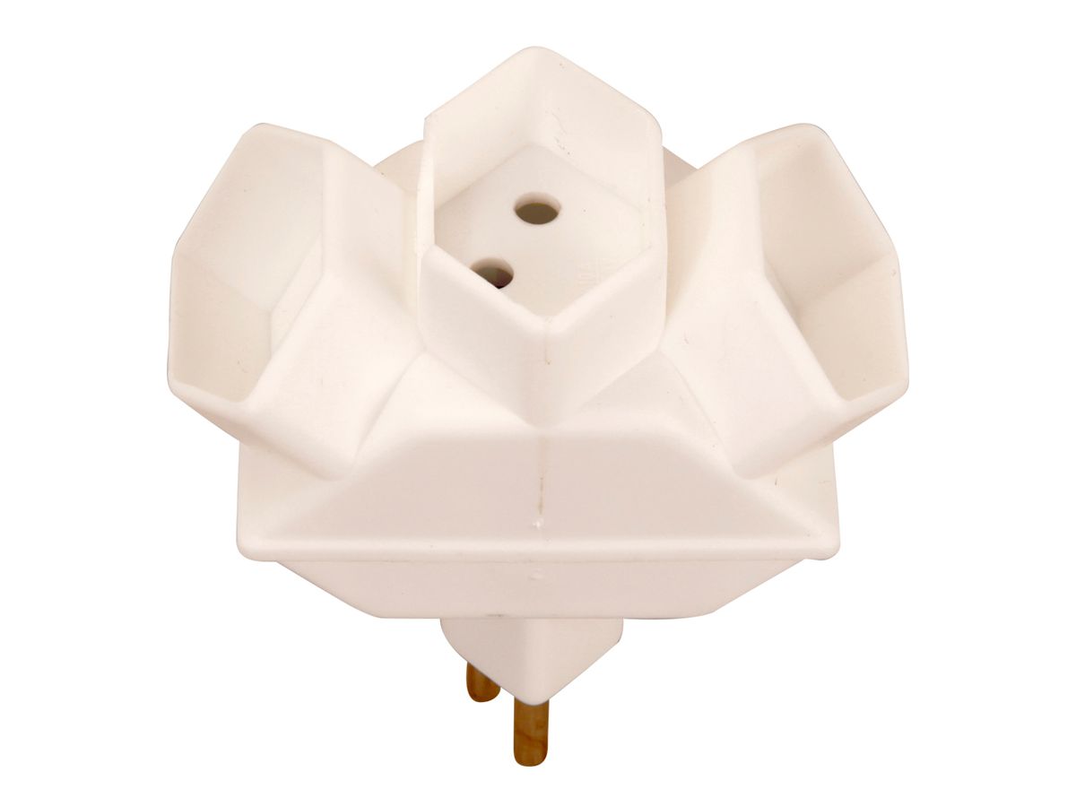 S-ELECTRO Fiche de dérivation 04.500.1WS blanche, 3T13 (7611453050011)