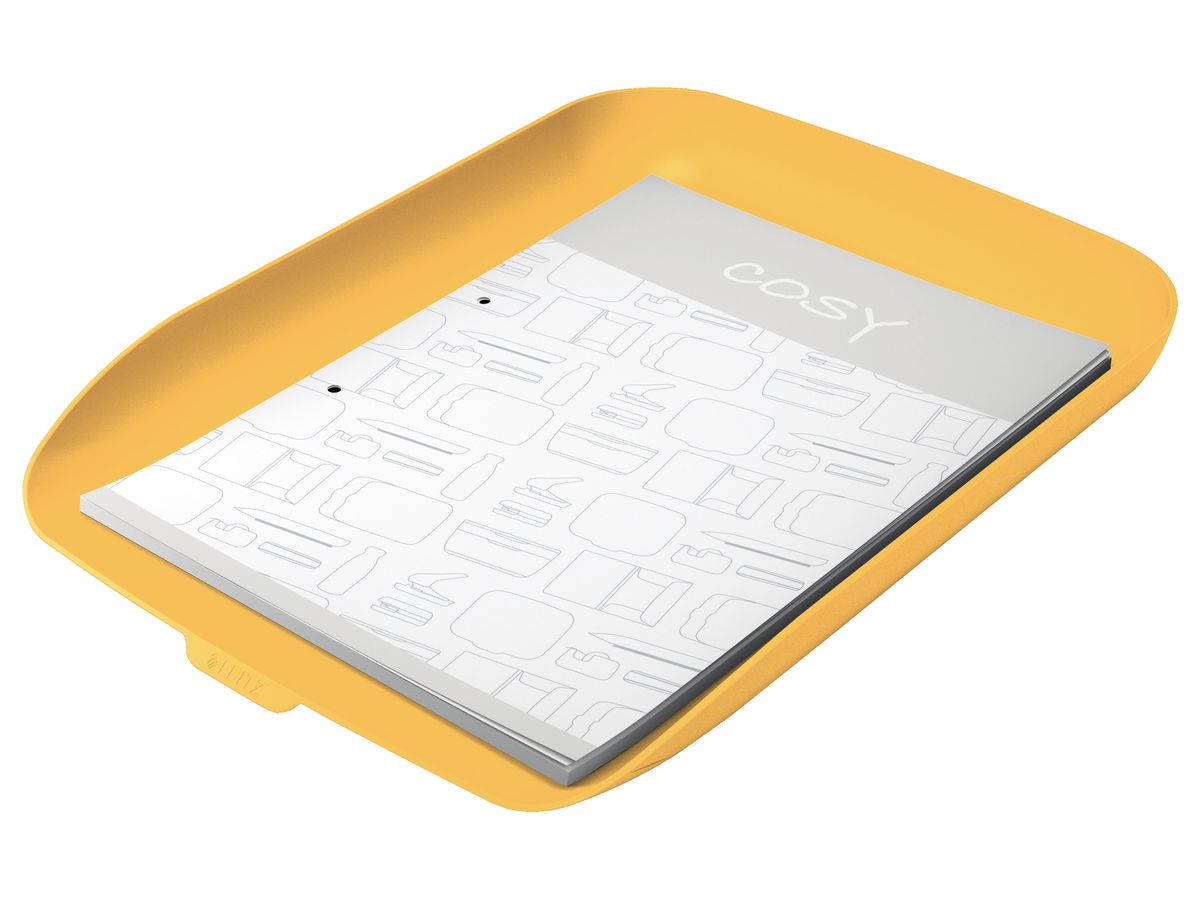 LEITZ Corbeille Courrier Cosy A4 5358-00-19 jaune (4002432124787)