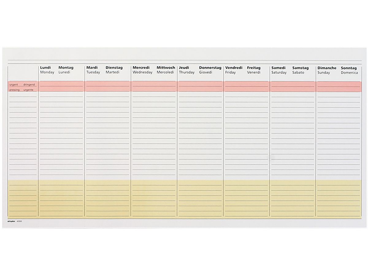 SIMPLEX Wochenplaner immerwährend 40350.26 1W/1S 50 Blatt ML 42x21cm (7611468041370)