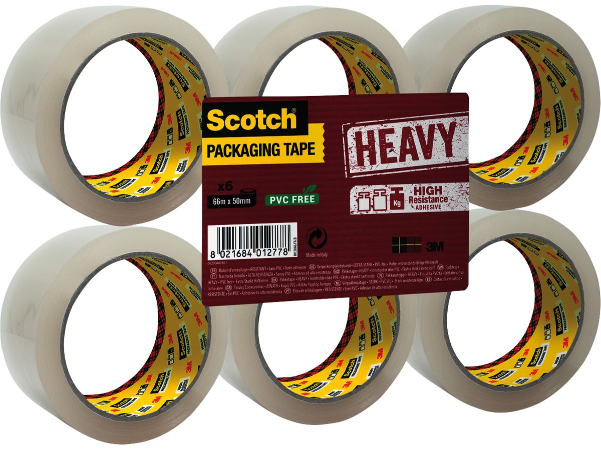 SCOTCH Ruban d'emb. 50mmx66m HV.5066.F6.T. Heavy, transp. 6 roul. (8021684012785)
