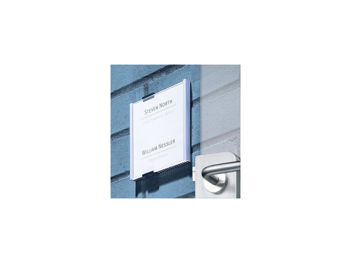 DURABLE Plaque de porte Info Sign 480223 argent, aluminium 149x148.5mm (4005546400044)