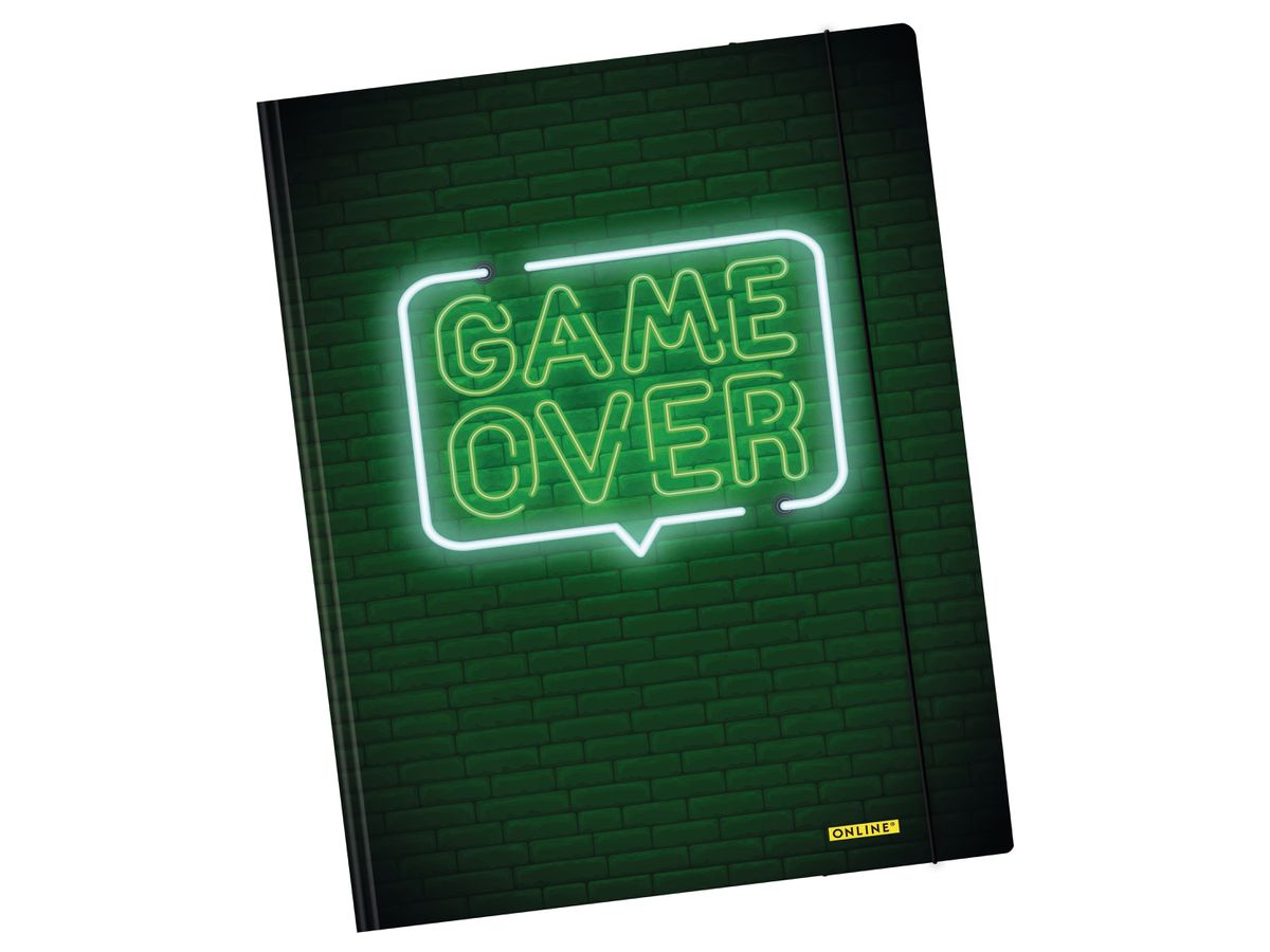 ONLINE Gummizugmappe A4 07924/6 Game Over (4014421079244)