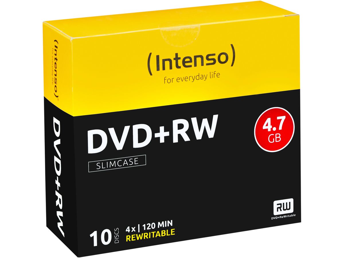 INTENSO DVD+RW Slim 4.7GB 4211632 4x 10 Pcs (4034303005482)