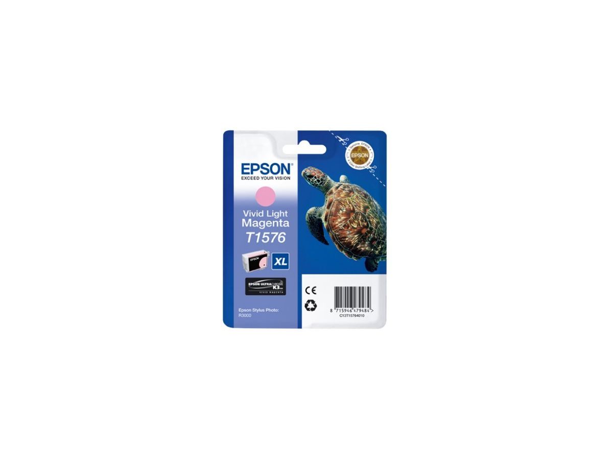 EPSON Cart. d'encre vivid light mag. T157640 Stylus Photo R3000 26ml (8715946479484)