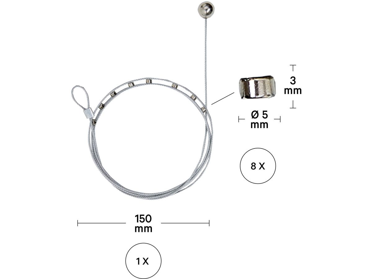 I AM CREATIVE Corde à photo incl. 8xaimants 4035.68 150cm (7611983215645)