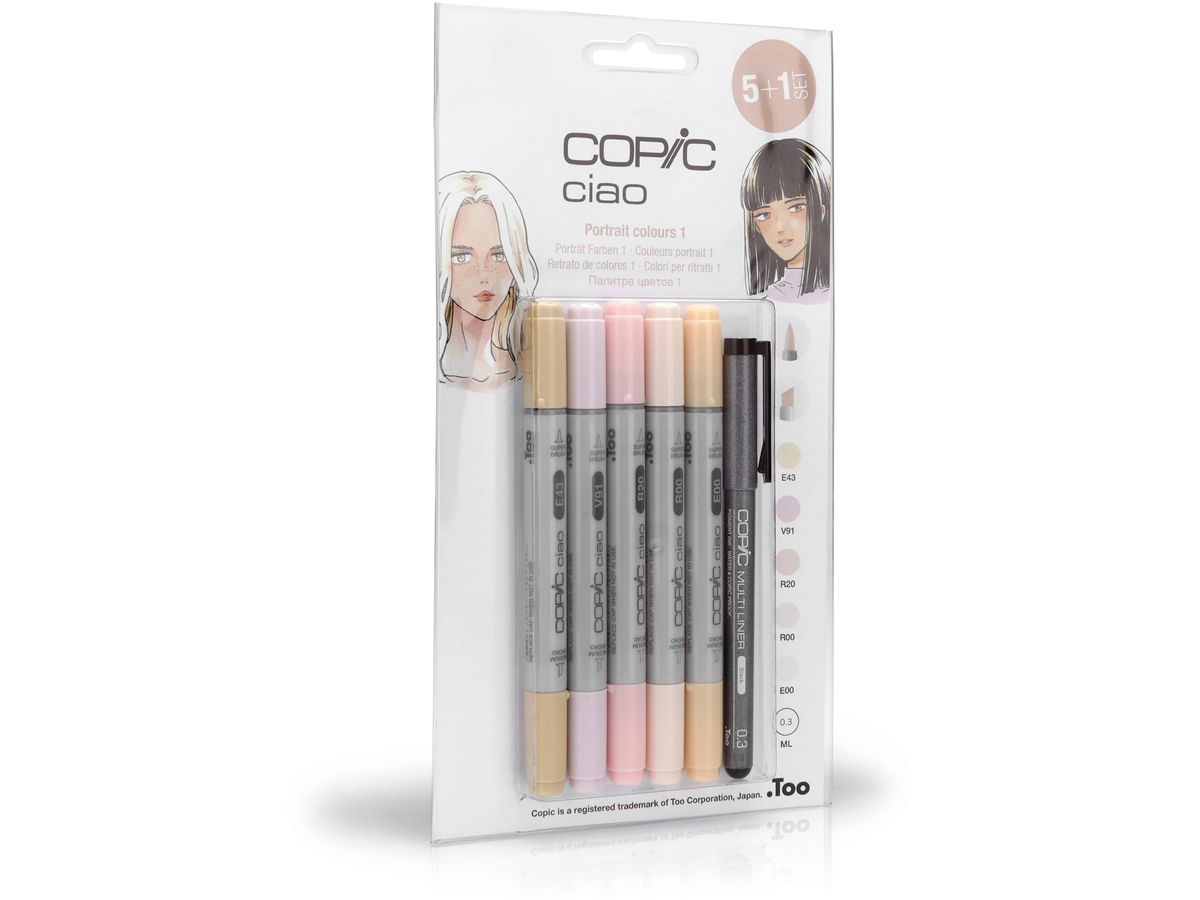 COPIC Marker Ciao 22075552 5+1 Set Portrait colours 1 (4013695261362)