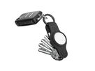 KEYSMART Air Vegan Leather Compact KS040 Key Holder for AirTag, Black (0810024052998)