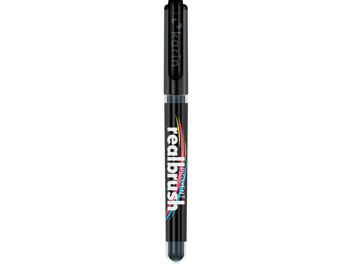 KARIN Real Brush Pen 0.4mm 33Z433 Pigment, noir (5904446032364)