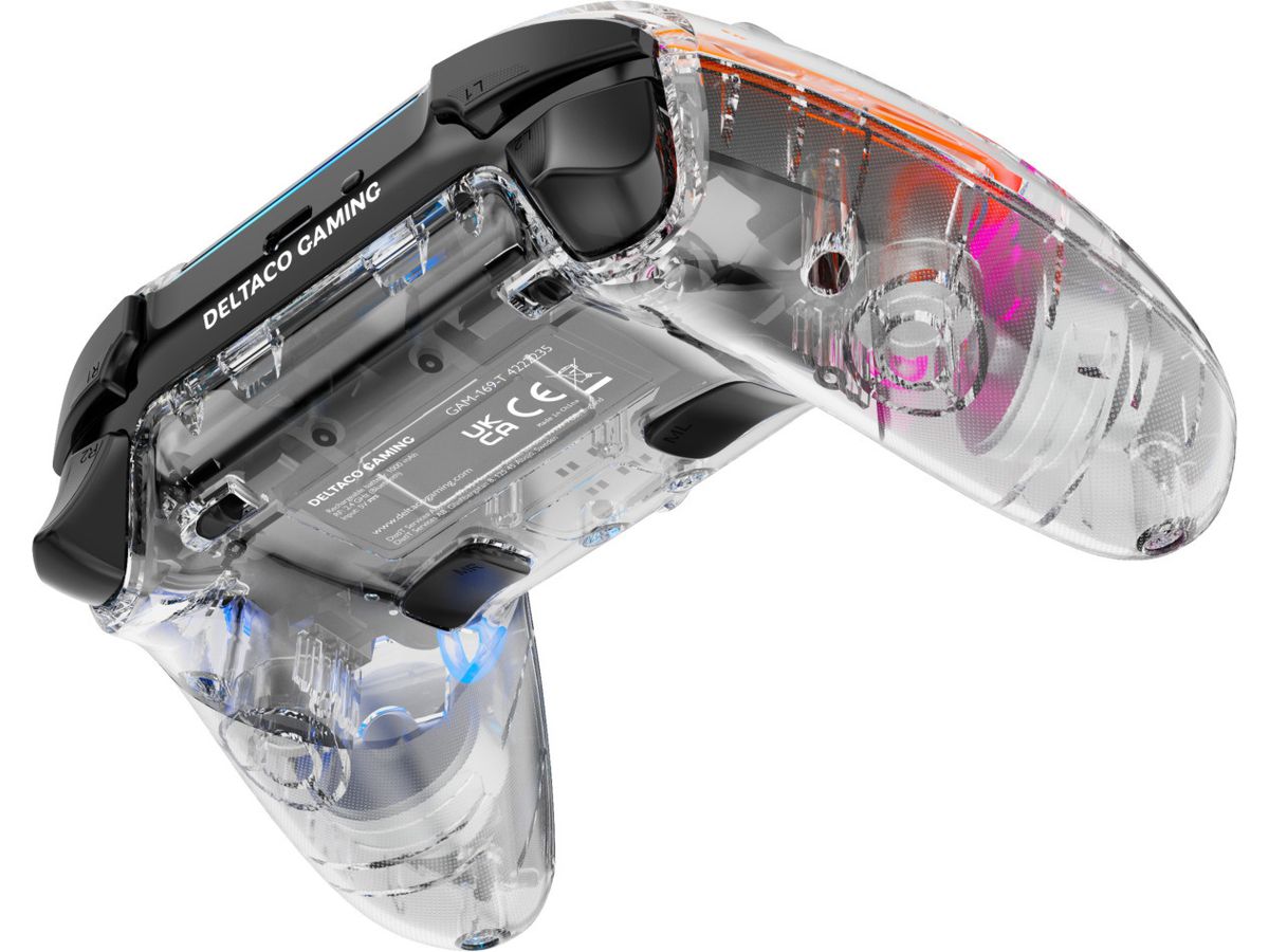 DELTACO Wireless Controller PS4 GAM-139-T Transparent (7333048060839)