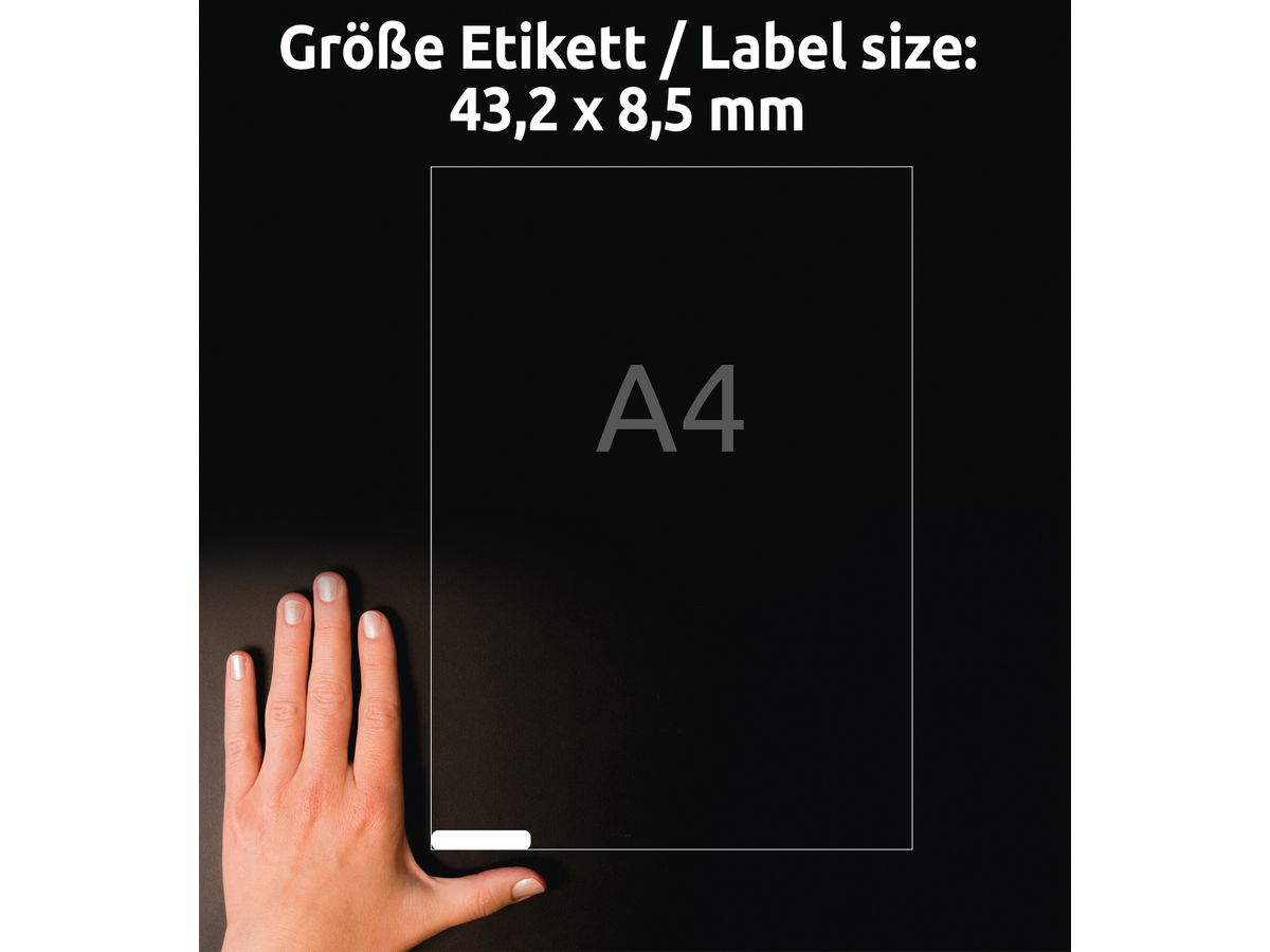 AVERY ZWECKFORM Etiquettes 43,2x8,5mm L6020REV2 Dia 3200 pcs. (4004182060209)