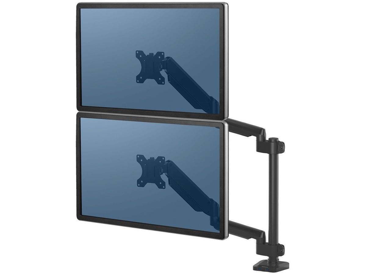 FELLOWES Platinum Series 8043401 dual stacking arms black (0043859727971)