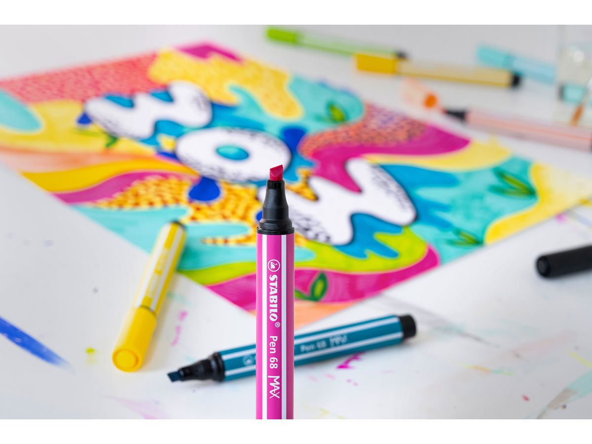 STABILO Fasermaler Pen 68 MAX Arty 768/12-21 ass. 12 Stück (4006381590013)