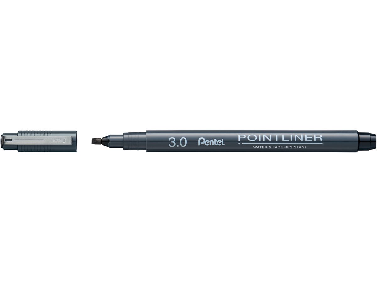 PENTEL Fineliner Pigment 3.0 mm S20P-C3A POINTLINER, nero (0884851060211)