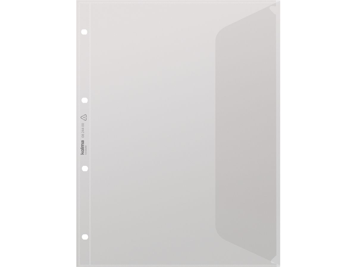 KOLMA Buste documenti ExtraSolid A4 08.644.00 trasp., aletta, 4-anelli 10pz. (7611967080016)