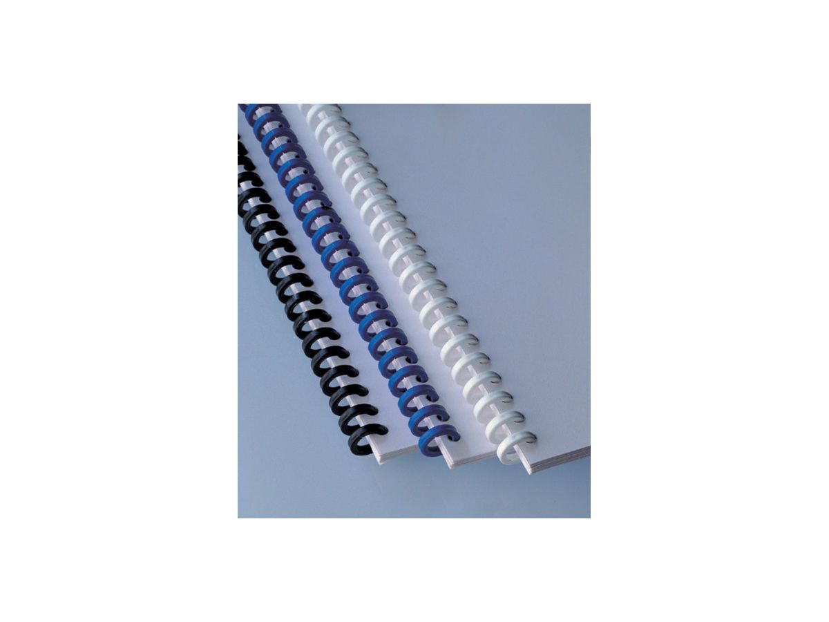 GBC Baguettes de reliure 8mm A4 388002E blanc, 34 anneaux 50 pcs. (5028252220156)
