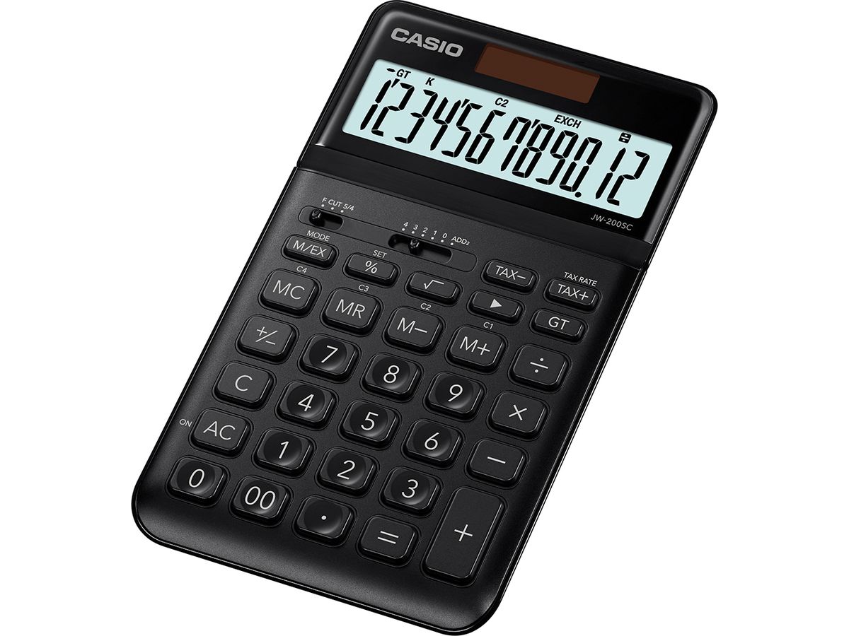CASIO Calculatrice JW-200SC-BK 12 chiffres noir (4549526612541)