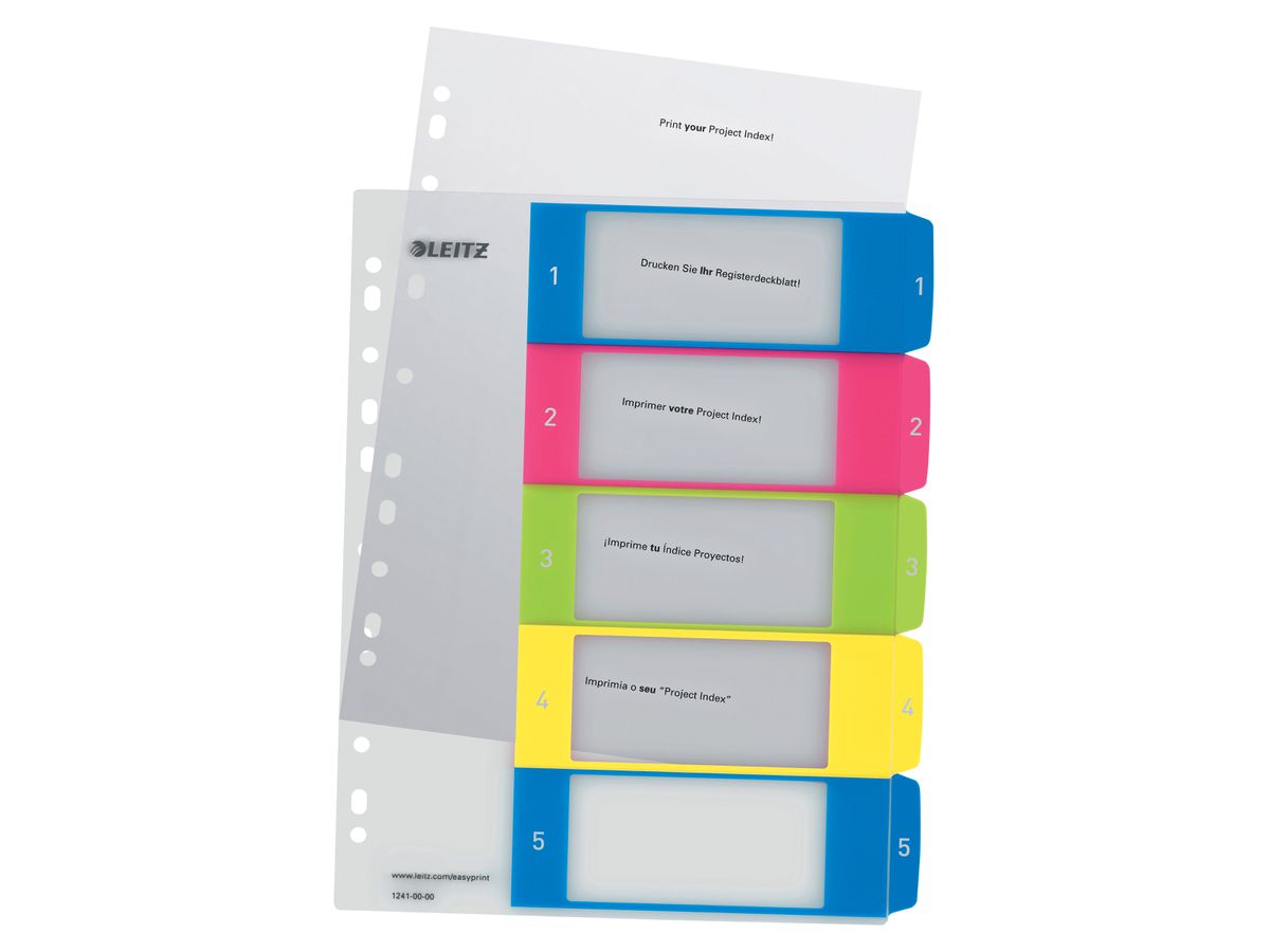 LEITZ Répertoire WOW A4 Maxi 12410000 multicolor 1-5 (4002432100293)