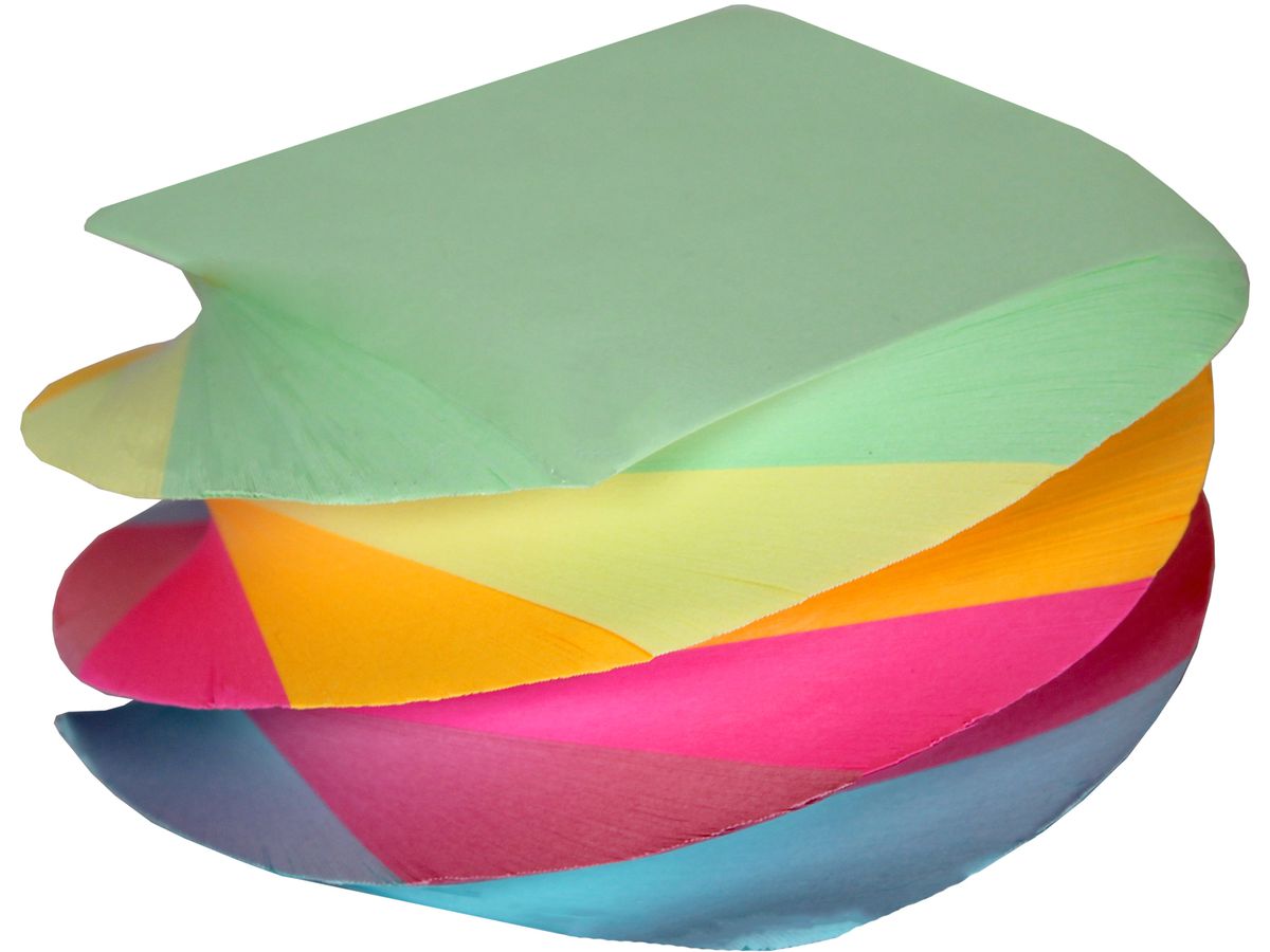 M&M Zettelbox Papier 86x86mm 69110300 farbig gedreht, 80g 600 Blatt (4009793846877)