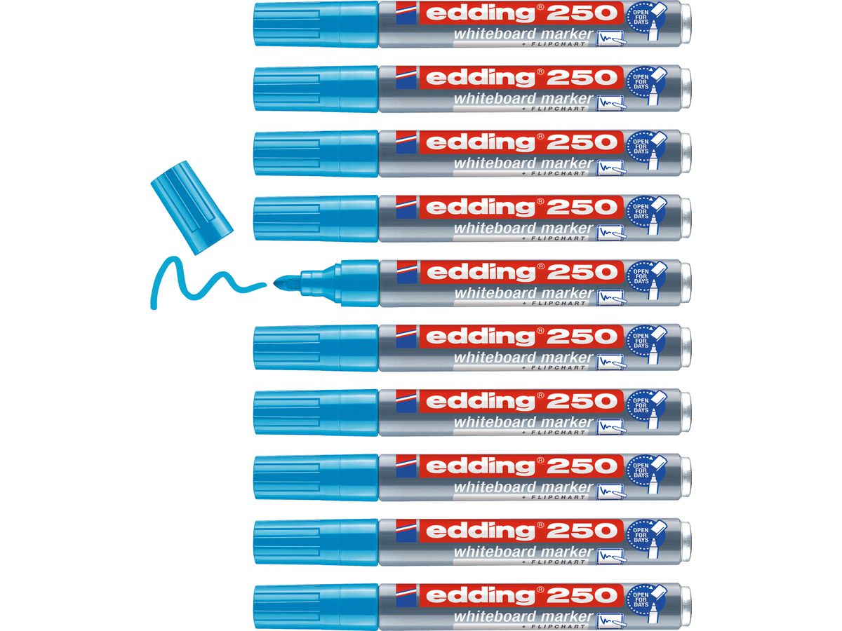 EDDING Whiteboard Marker 250 1,5-3mm 250-10 hellblau (4004764013005)