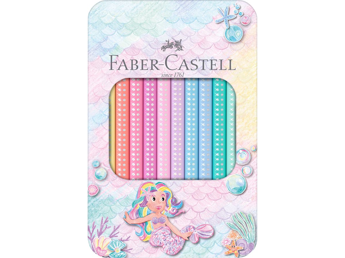FABER-CASTELL Matita colorata Jumbo Sparkle 210910 pastello 10 pezzi (4005402109104)