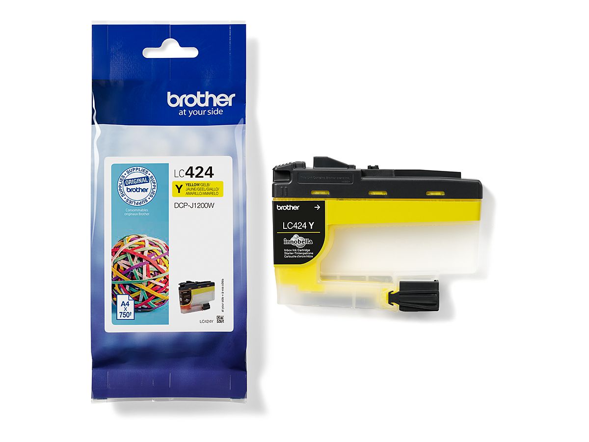 BROTHER Cartouche d'encre yellow LC-424Y DCP-J1200 750 pages (4977766810470)