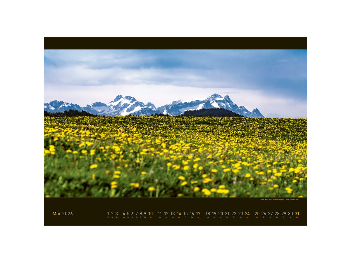 APPENZELLER Bildkalender 2026 9783858829030 Appenzellerland DE 70x50cm (9783858829030)