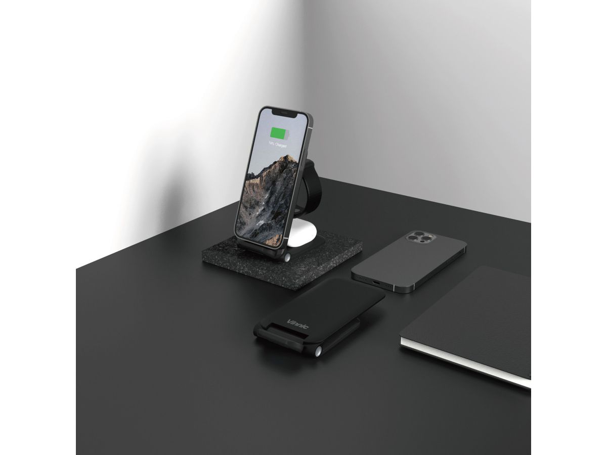 VINNIC 3-in-1 Trivor Wirel.Charger VP-PD-31WCFBK iPh.AirPods&Apple Watch Bl. (4898338014945)