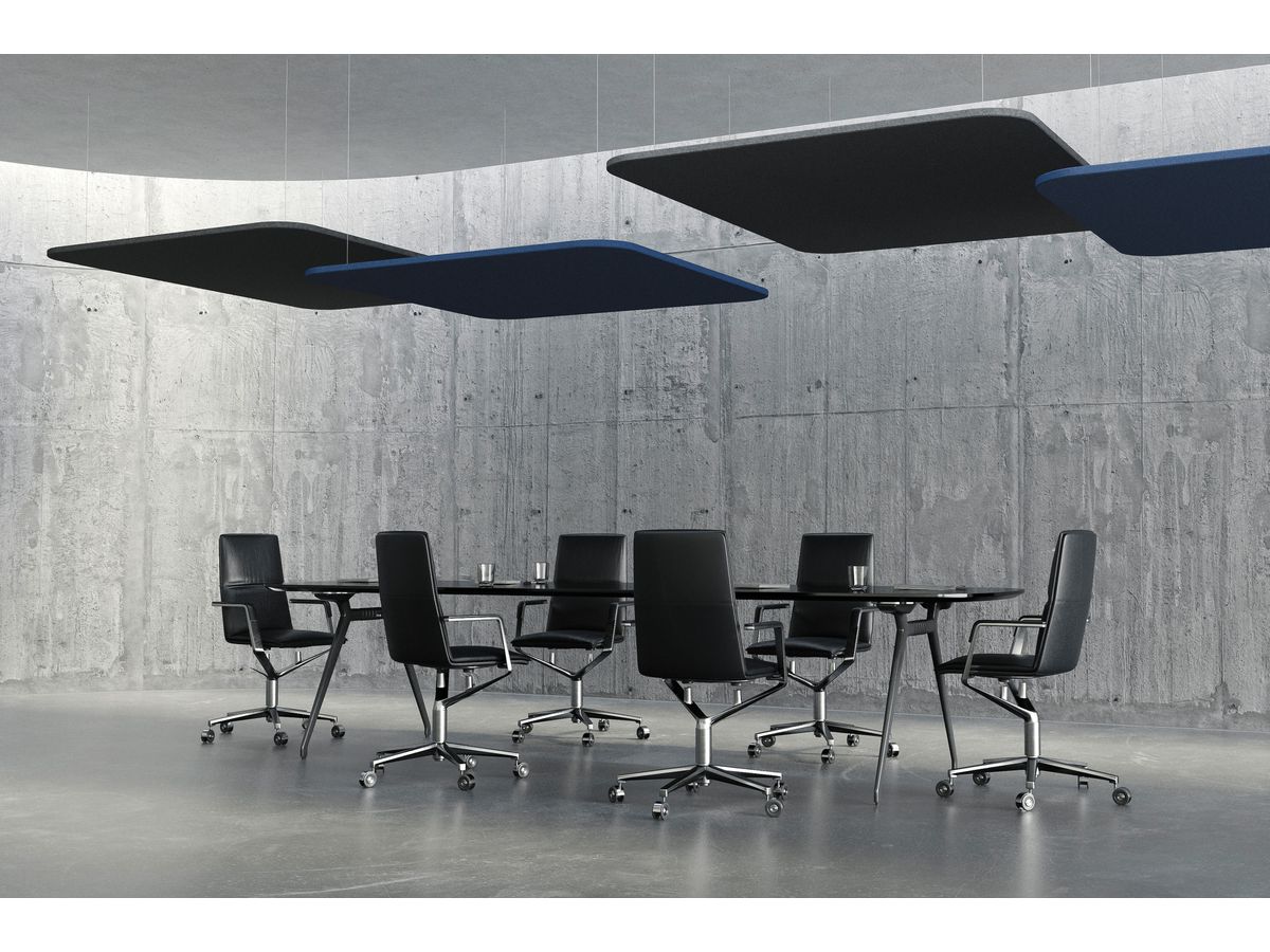 SUONO Elementi soffitto XL 180x180cm 2212.X24.4700 SQUARE, blu (7640439764918)