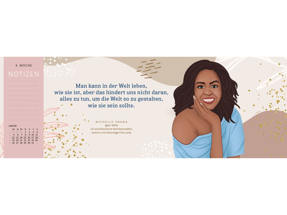 ARS EDITION Tischkalender 2026 13573 Kluge Frauen DE 29.7x11.5cm (4014489135739)