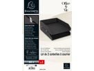 EXACOMPTA Corb à courrier OfficeByMe A4+ 14601E lot de 2, noir (3130630146018)
