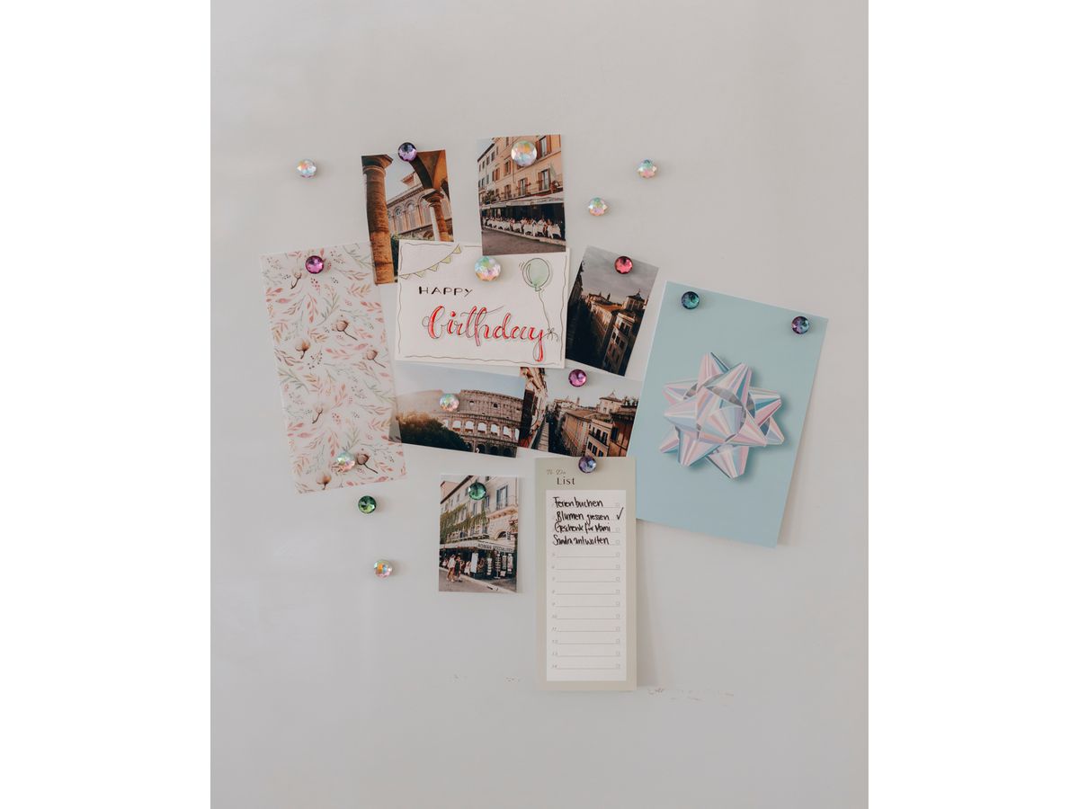 I AM CREATIVE Magnet Juwel Let`s Organize 4035.62 Acrylglas, irisierend 8 Stück (7611983215591)