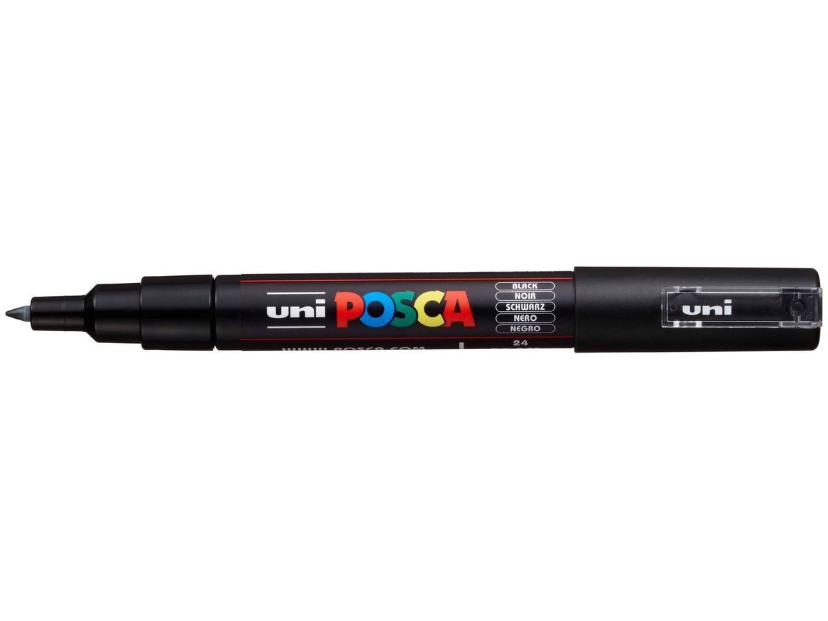 POSCA Marker 0.7mm PC-1M BLACK schwarz (4902778654057)