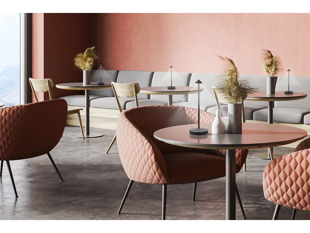 SECURIT Lampada da tavolo ANGELINA LP-AN-BL nero, batteria, regolabile (8720663160478)